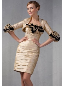 Hand Made Flowers Jacket in Champagne