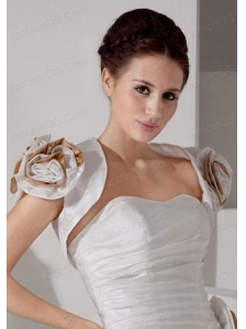 Hand Made Flowers Short Sleeves Jacket