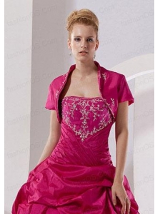 New Arrival Hot Pink Quinceanera Jacket with Open Front