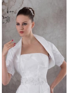 Gorgeous White  Short Sleeves Jacket