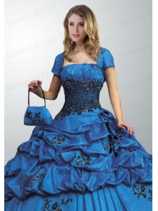 Remarkable Royal Blue Quinceanera Jacket On Sale with Open Front