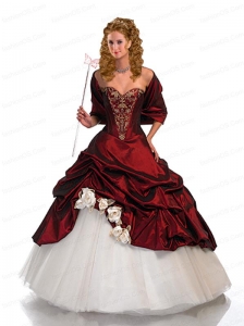 Beautiful Ball Gown Wine Red Quinceanera Dresses with Beading