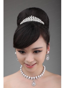 Together with Rhinestone Pearl and Alloy in Necklace and Tiara
