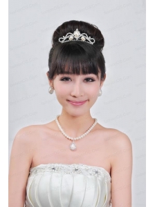 Gorgeous Alloy With Rhinestone Ladies' Necklace and Tiara