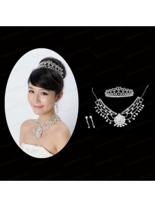 Elegant Alloy With Rhinestone Crystal Ladies' Jewelry Sets