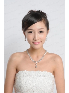 Imitation Pearl Wedding Jewelry sets in Silver  on Sale