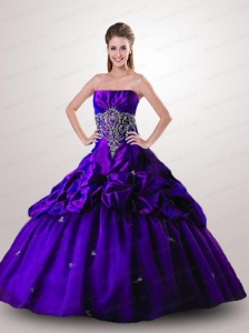 Brand New Style Appliques Quinceanera Dress in Purple For 2015