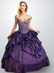 Off the Shoulder Quinceanera Dress with Pick Ups and Appliques