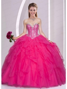 Romantic Tulle Sequins Ball Gown Sweetheart Quinceanera Dress