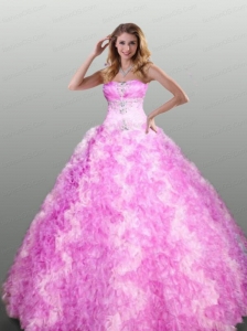 Strapless Beaded Decorate Quinceanera Dresses with Ruffles