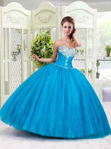 New Arrival Sweetheart Blue Quinceanera Dresses with Beading