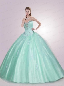 Spring Brand New Sweetheart Beading Quinceanera Dress in Apple Green