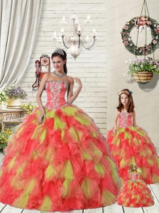 Top Seller Multi-color Princesita Dress with Ruffles and Beading for 2015