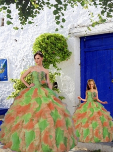 New Style Multi-color Princesita Dress with Beading and Ruffles