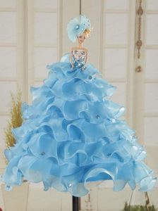 Cute Baby Blue Quinceanera Doll Dress In 2015