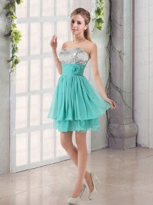 Sweetheart Prom Dresses Dress with Sequins and Handle Made Flowers
