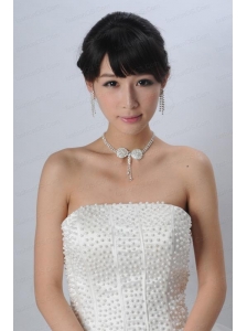 Dreamlike Artistic Crystal Necklace Bracele And Hair Bowknot