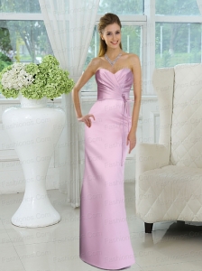 Elegant Ruched Sweetheart Long Prom Dress with Sash