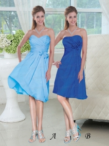 Covertiable Blue Colored Short Prom Dresses for Wedding