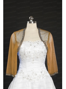 Long Sleeves Beading Wedding Party Wraps for 2014