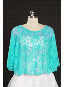 Turquoise Beading Lace Hot Sale Wraps for 2014