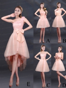 2015 Lace Up Organza Prom Dress with A Line