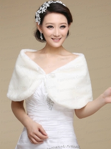 Faux Fur Open Front Shawls for Wedding Party