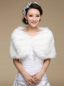Pearl Front Closure Rabbit Fur 2015 Pretty Shawls