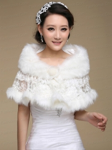 New Style Faux Fur White Wraps for 2015