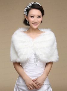 Exquisite Faux Fur White Wraps for 2015