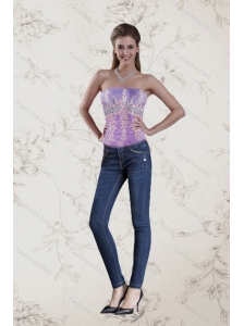 2015 Fashionable Strapless Multi Color Corset