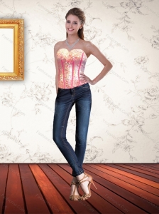2015 Cute Sweetheart Multi Color Corset with Beading
