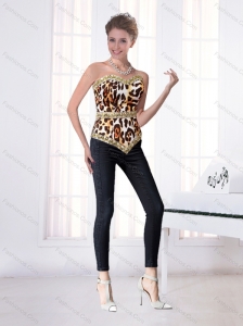 Dynamic Leopard Printed Sweetheart Beading Corset for 2015
