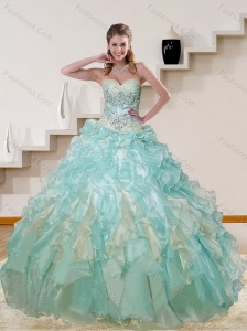 The Super Hot 2015 Multi Color Quinceanera Dresses with Appliques and Ruffles