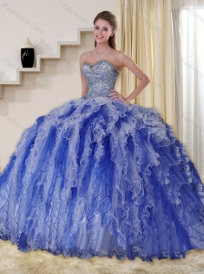 Gorgeous Multi Color Sweetheart Quinceanera Dresses with Beading and Ruffles for 2015