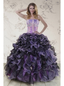Pretty 2015 Sweet 16 Dresses with Appliques and Ruffles