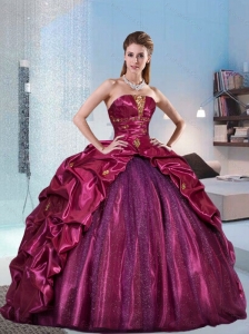 2015 Brand New and Detachable Sweet 15 Dress in Fuchsia