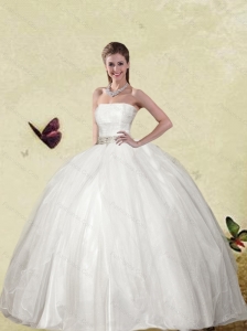 New Arrival Ball Gown White Sweet Sixteen Detachable Dresses for 2015