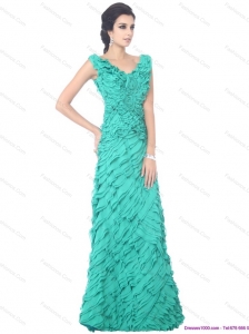 2015 Popular Apple Green Prom Dresses with Ruffled Layers