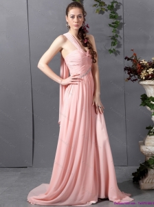 2015 Elegant Sweetheart Prom Dress with Watteau Train