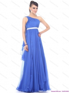 Modest Halter Top Long Prom Dresses with Sash and Ruffles