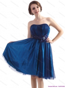 2015 Luxurious Sweetheart Mini Length Prom Dress with Belt and Beading