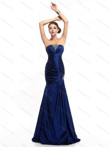 2015 The Super Hot Strapless Mermaid Plus Size Prom Dress with Beading