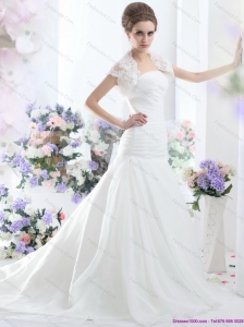 2015 New and Fashionable A Line Strapless Wedding Dress for 2015
