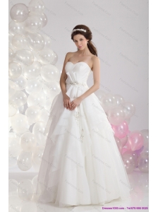 2015 New Style Sweetheart Wedding Dress with Paillette and Ruching