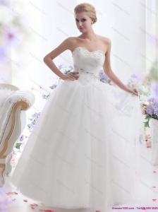 2015 Fashionable Sweetheart Beach Wedding Dress with Paillette