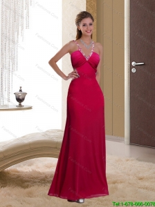 2015 Sexy Gorgeous Criss Cross Ruching Prom Dress in Wine Red