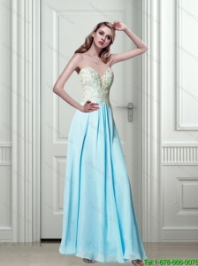 Simple Empire Sweetheart Prom Dress 2015 with Appliques