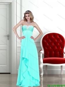 2015 Beautiful  Elegant Strapless Column Prom Dress with Beading