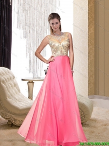 2015 Beautiful  The Brand New Style Long Prom Dresses with Beading and Open Back
